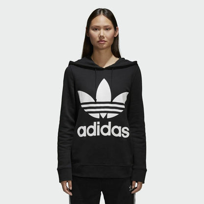 ADIDAS WOMENS TREFOIL HOODIE BLACK CE2408 AUST SELLER ORIGINALS
