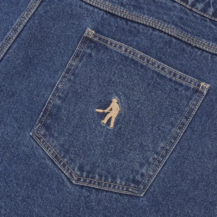 Pass~Port - Stone Workers Club Denim jean Short Washed Dark Indigo PASSPORT Jort