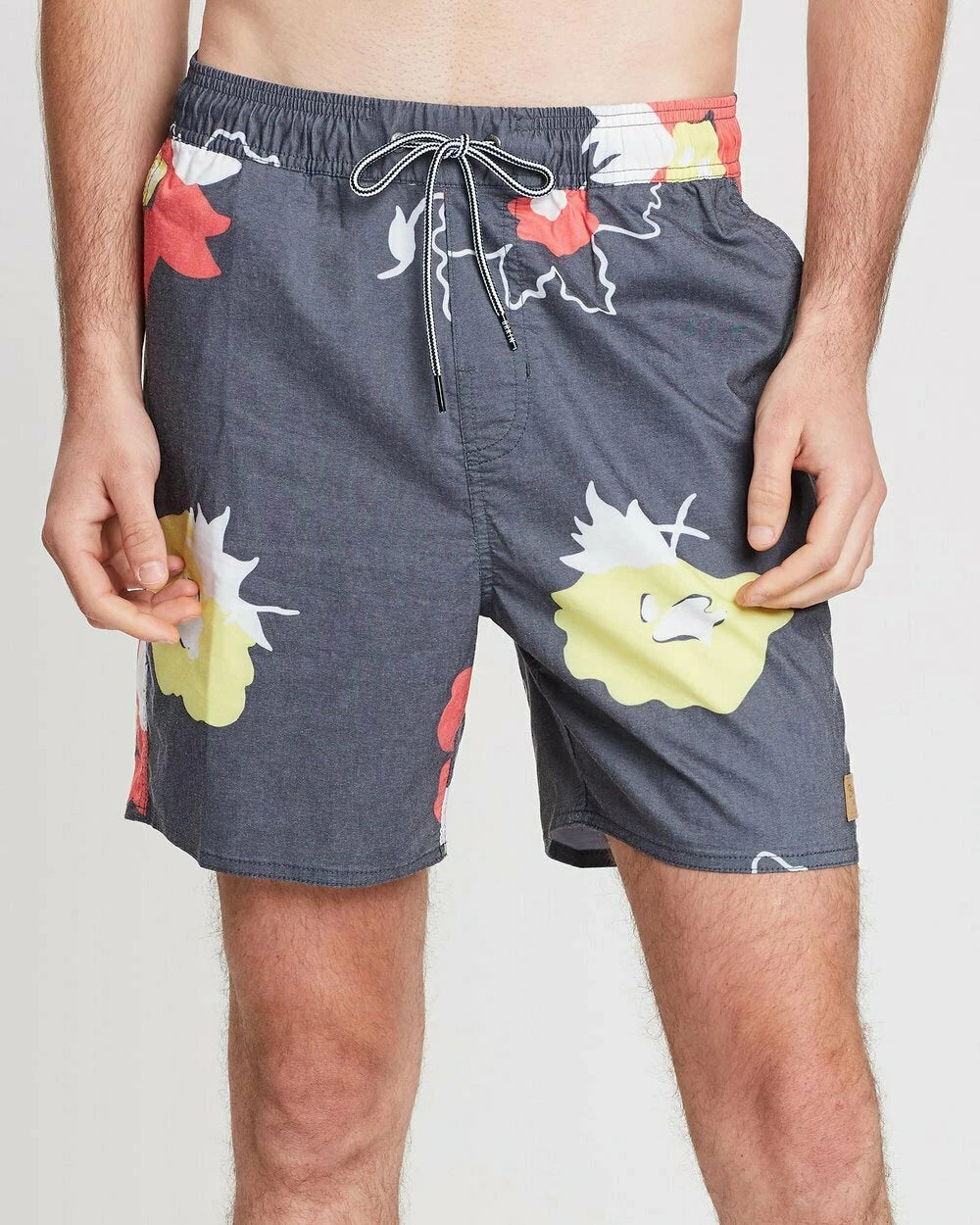 BRIXTON HAVANA TRUNK BLACK / YELLOW / RED shorts board shorts