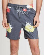 BRIXTON HAVANA TRUNK BLACK / YELLOW / RED shorts board shorts