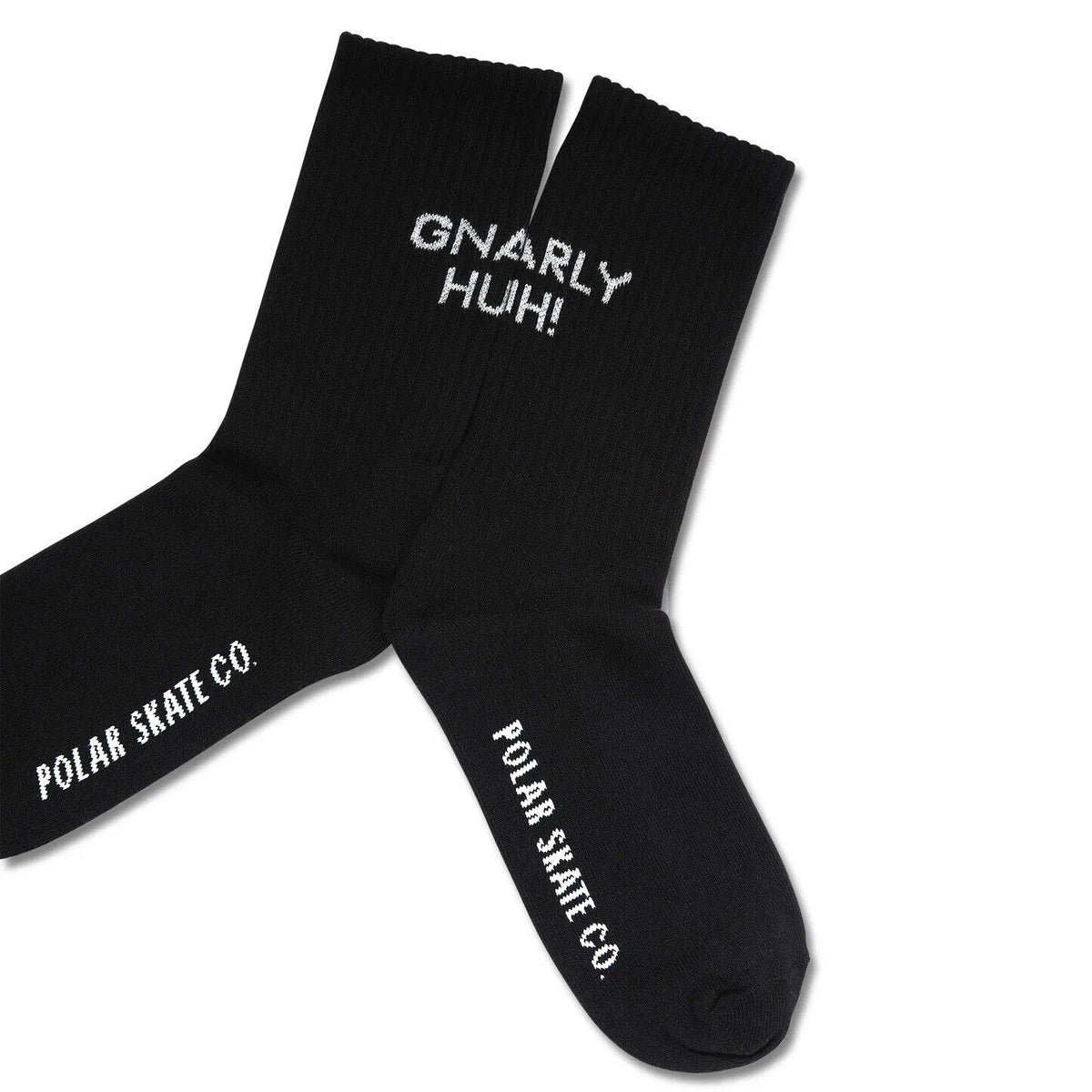 Polar Skate Co Gnarly Huh Crew Socks Black Us 7 9