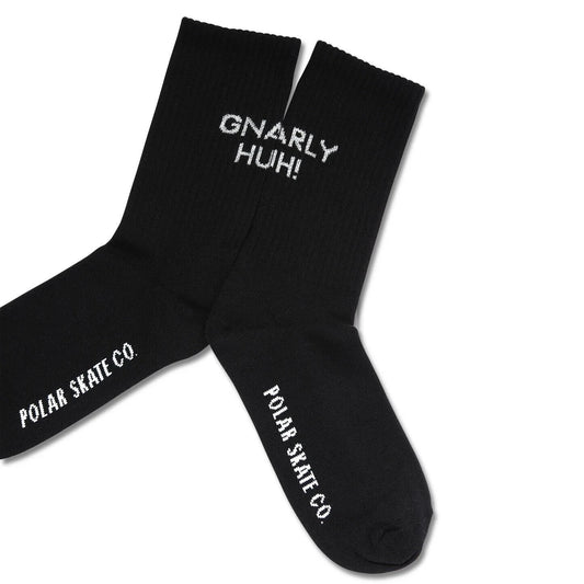 Polar Skate Co Gnarly Huh Crew Socks Black Us 7 9