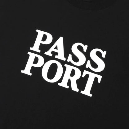 Pass~Port Official Stacked Tee - Black PASSPORT
