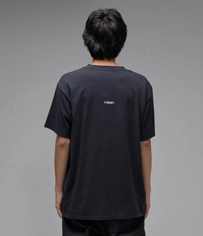 FORMER crux fragment T-shirt washed black s/s tee