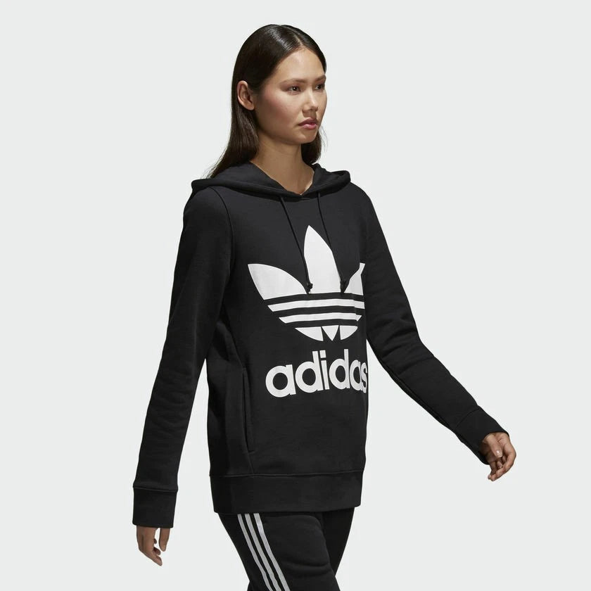 ADIDAS WOMENS TREFOIL HOODIE BLACK CE2408 AUST SELLER ORIGINALS