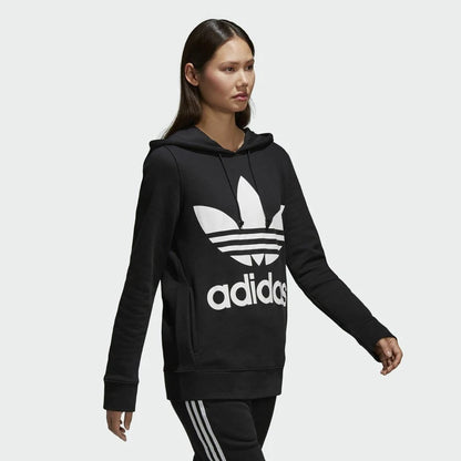 ADIDAS WOMENS TREFOIL HOODIE BLACK CE2408 AUST SELLER ORIGINALS