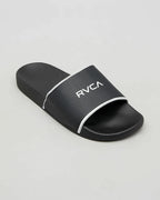 Rvca Mens Slides Black Sandals Beach Shoes
