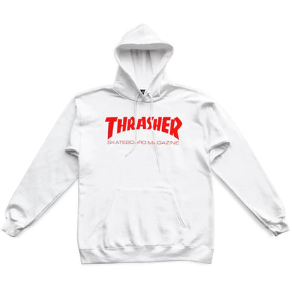 THRASHER SKATE MAGAZINE HOOD white red HOODY SWEATER NEW
