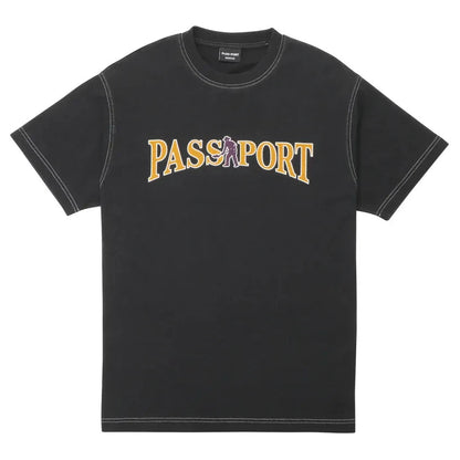 Pass Port - Official Contrast Tee Washed Black Pass~Port Passport T-shirt