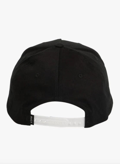 RVCA Down The Line Pinched Snapback Black Hat Cap