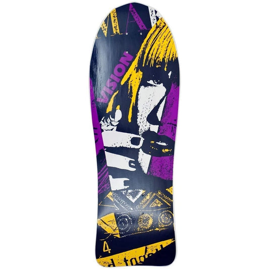 Vision - Aggressor 10.5" x 30.5" Purple / Yellow Original Concave Reissue Deck