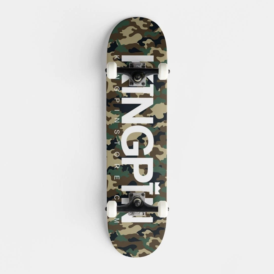 Kingpin Skate Supply Complete OG Logo Camo 7.25" Mini