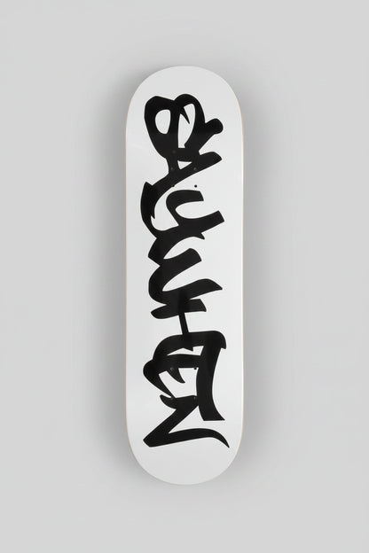 Say When Logo White / Black Skateboard Deck