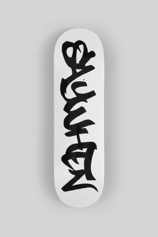 Say When Logo White / Black Skateboard Deck