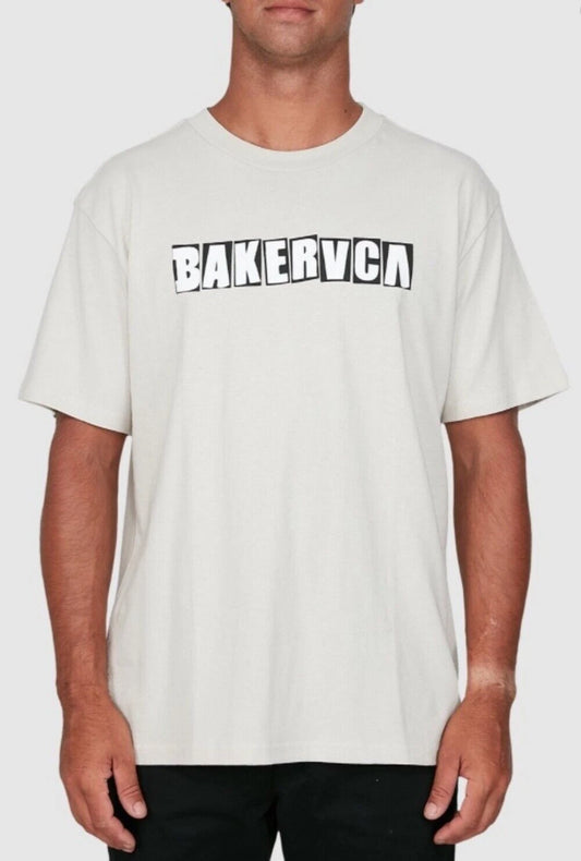 BAKER SKATEBOARDS x RVCA Bakervca Ransom Short Sleeve BONE T-Shirt Tee
