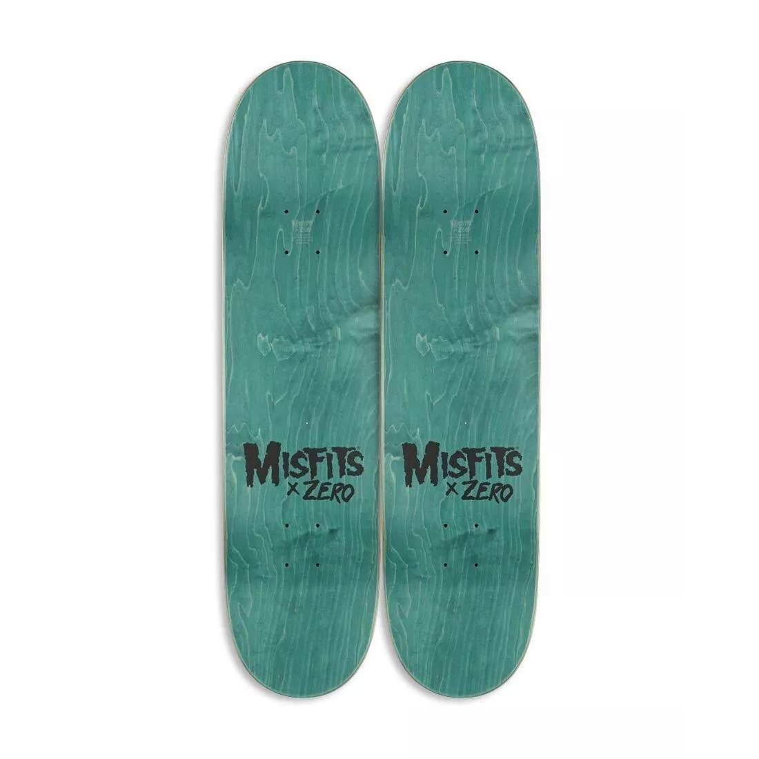 FULL SET Zero Skateboards x MISFITS Fiend Skull Graphic Split onto 2 Decks