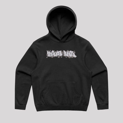 Packed Lunch - Graffiti Logo Hoodie Jumper Black Pull Over