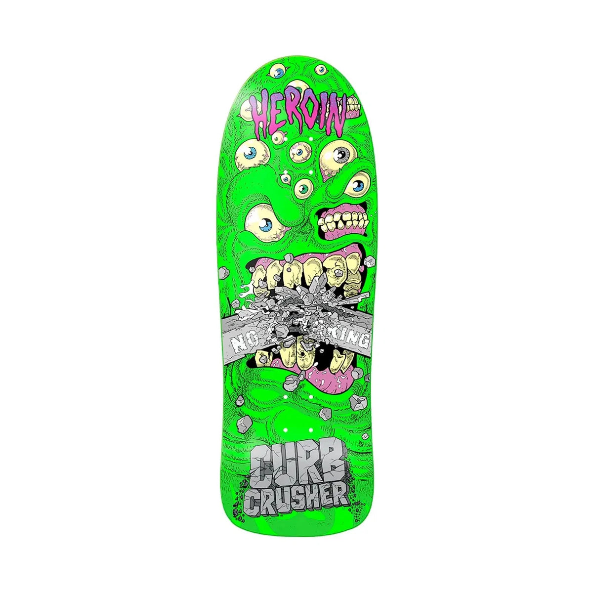 Heroin - Curb Crusher Chomp 10.25" Shaped Deck Skateboard Skate Board