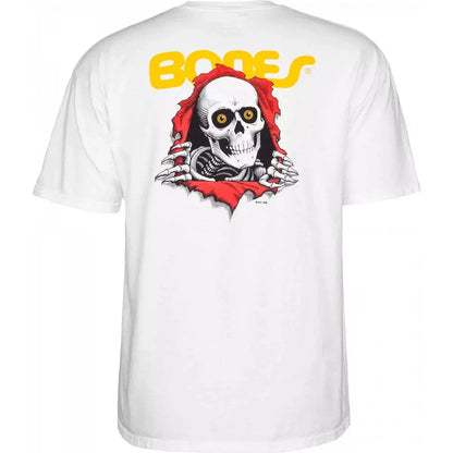 POWELL PERALTA RIPPER WHITE TEE SKATE SKATEBOARD NEW AUST SELLER BONES