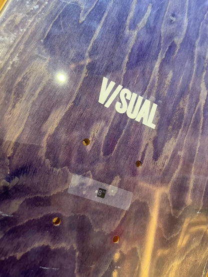 VISUAL Roses Skate Deck 8.0 x 31.5 WB 14.25 White Skateboard Skate Board