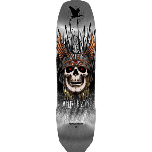 Powell Peralta Deck Andy Anderson Heron Skull 8.45" Silver Foil