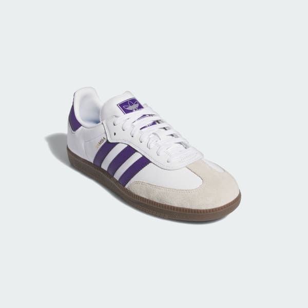 Adidas Shoes Samba Adv White Purple Gold Us Skateboard Sneakers Originals