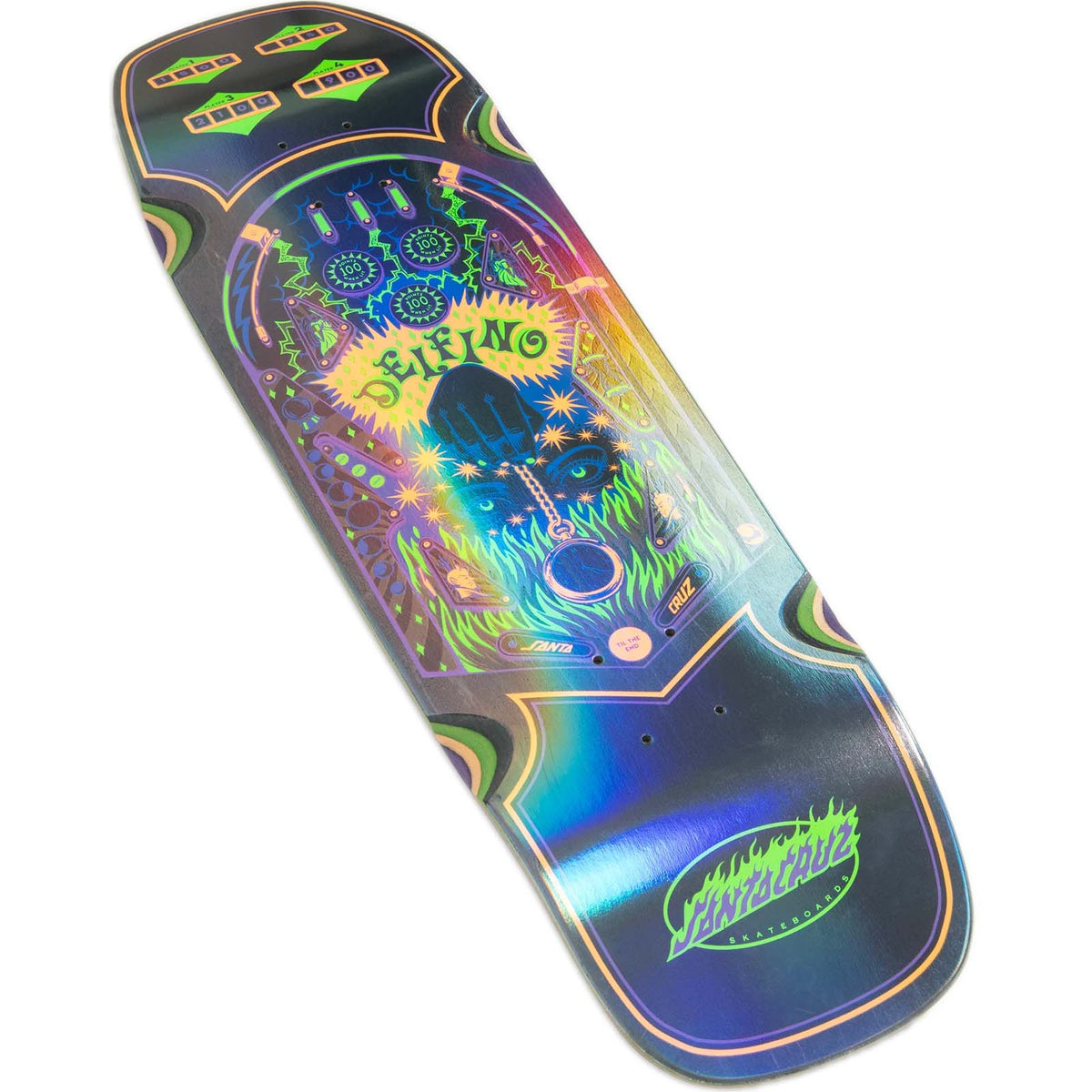 Santa Cruz Skateboard Deck Delfino Pinball 9 14 Shaped