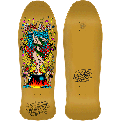 Santa Cruz Skateboard Deck Salba Witch Doctor Gold Neon Overlay 10.4" Reissue