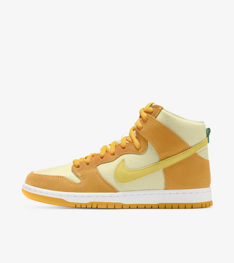 Nike Sb Shoes Dunk Hi Pro Pineapple University Gold Sulfur Us Size Sneakers