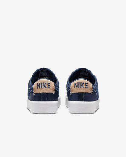 Nike Sb Shoes Blazer Low Pro Gt Premium Midnight Navy Denim Skate Sneakers
