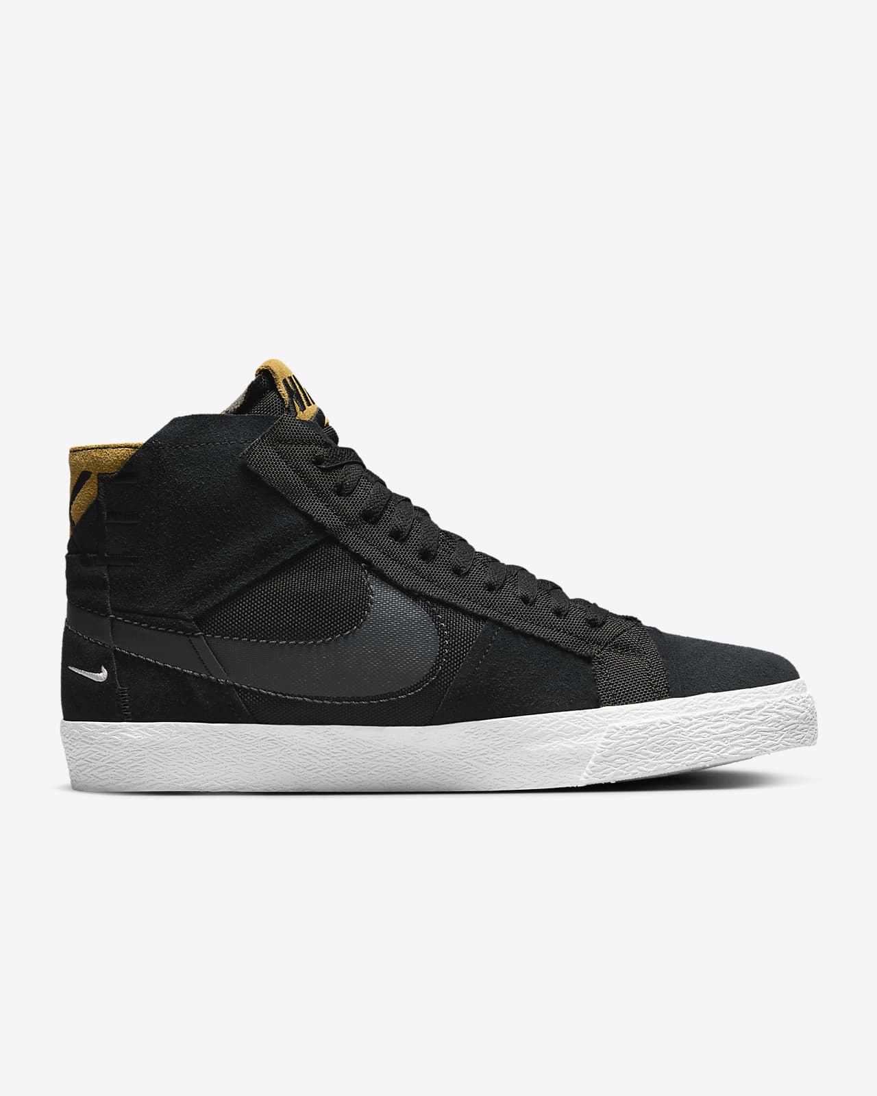 Nike Sb Shoes Blazer Mid Black Wheat Desert Ochre Us Size Skateboard Sneakers