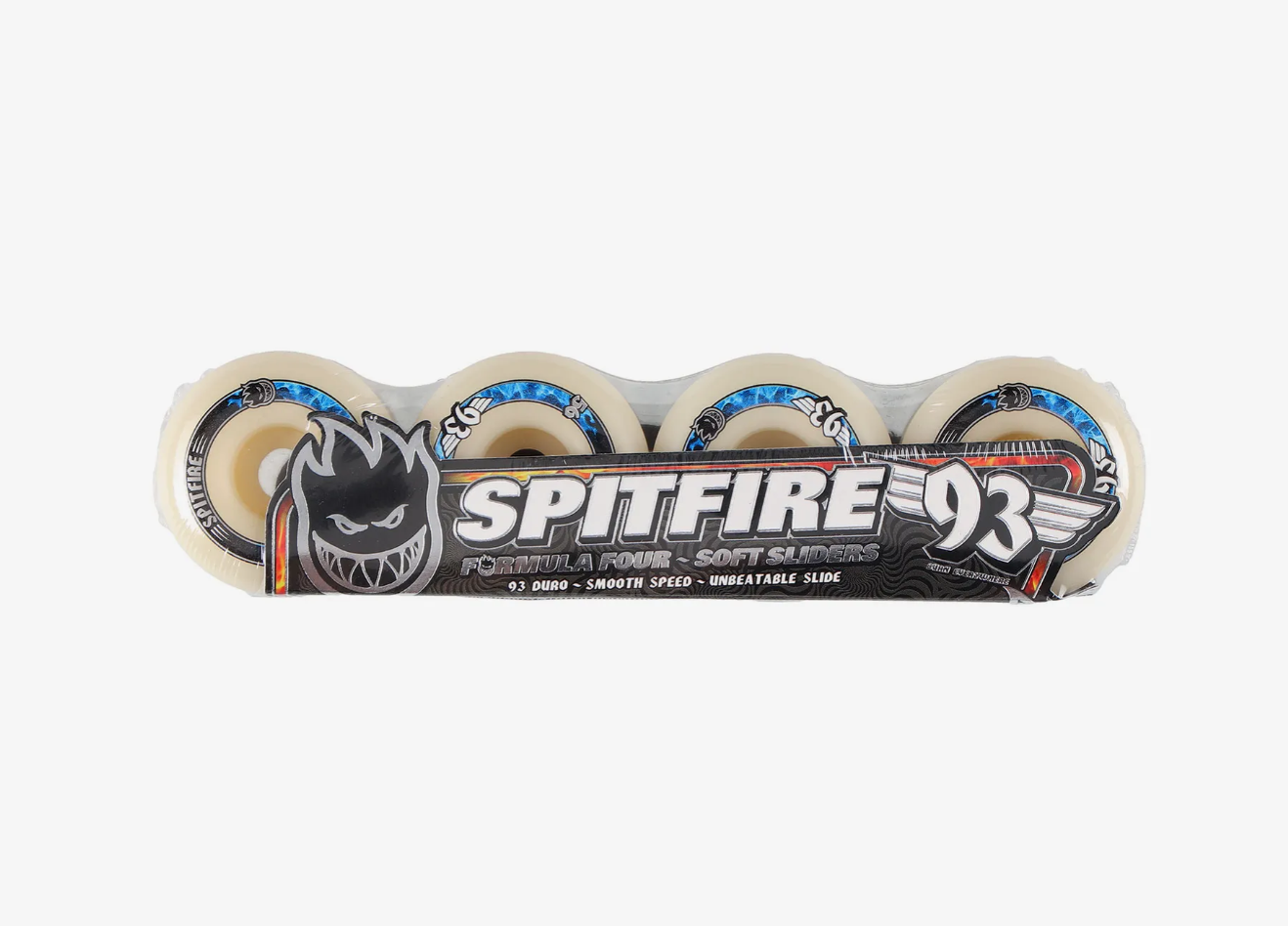 Spitfire Wheels 93D Radials 56mm F4 Natural Formula Four Soft Sliders