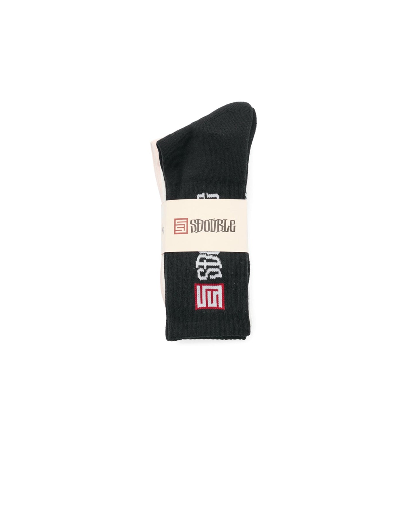 S-Double Socks S Cube Mid Block 3 Pack Assorted OSFA
