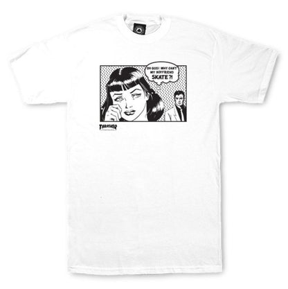 Thrasher Tee Boyfriend White