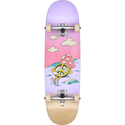 Globe Complete Skateboard Kids Grip 95 Mid 8.25" Wide Peace Man