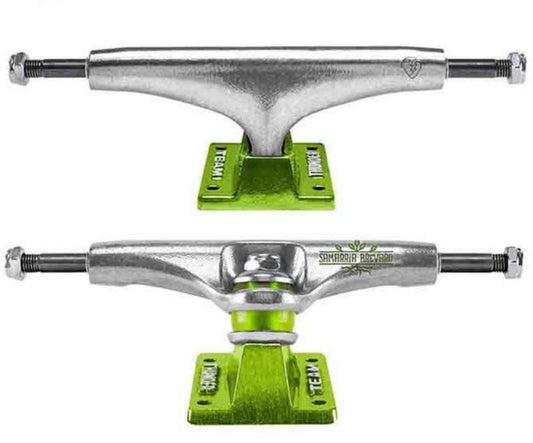 Thunder Skateboard Trucks 147 Brevard Stamped Lime Green 8" Axles