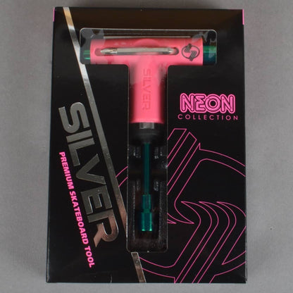 Silver Trucks Skate Tool Neon Pink Green Ratchet Complete Skateboard T Tool