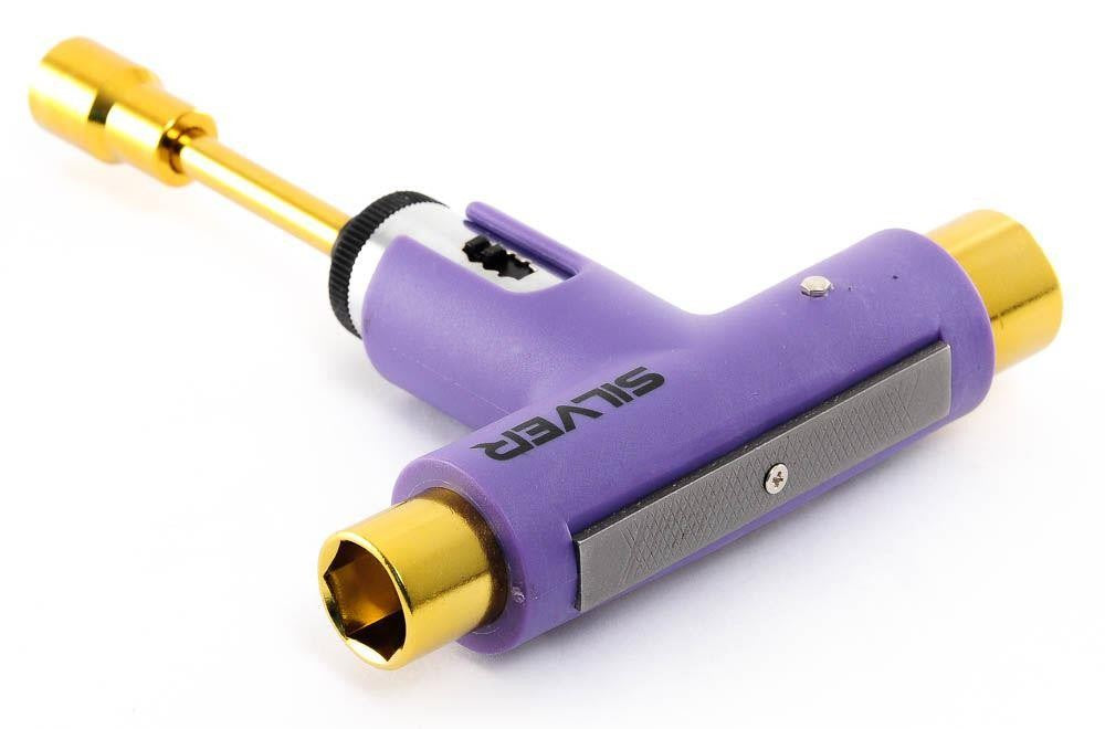 Silver Trucks Skate Tool Neon Purple Gold Ratchet Complete Skateboard T Tool