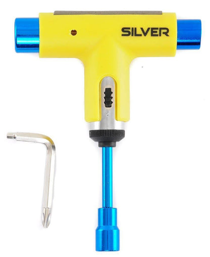 Silver Trucks Skate Tool Yellow Premium Ratchet Complete Skateboard T Tool