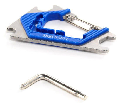 Sk8Ology Skate Tool Blue Silver Worlds Lightest Flat Complete Skateboard T Tool