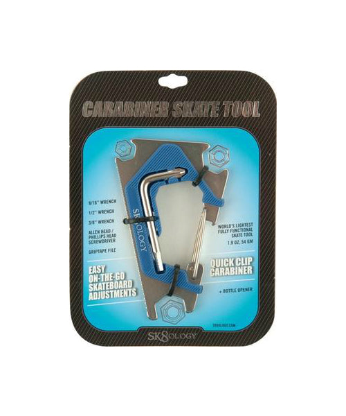 Sk8Ology Skate Tool Blue Silver Worlds Lightest Flat Complete Skateboard T Tool