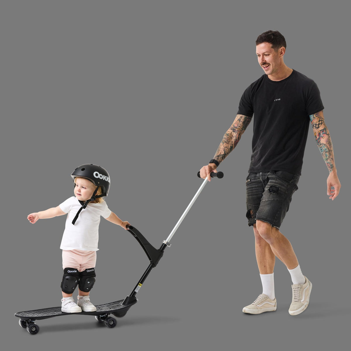 Ookkie Kids Learner Skateboard Trainer Black