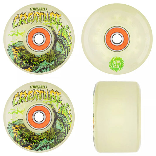 Santa Cruz Wheels Slime Balls 60mm Creature Atomic Light Ups 78a Bronson Bearing