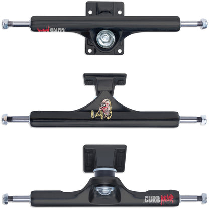 Slappy Skateboard Trucks ST1 Inverted Kingpins Curb Killer Black 10"