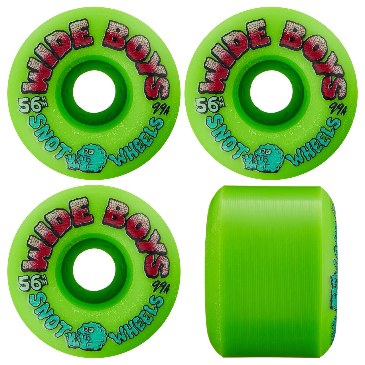Snot Wheels Wide Boys 56mm Fluoro Green 99a