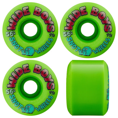 Snot Wheels Wide Boys 56mm Fluoro Green 99a