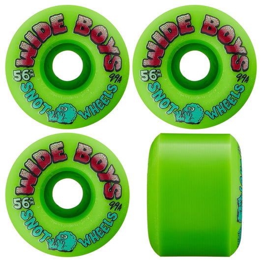 Snot Wheels Wide Boys 56mm Fluoro Green 99a