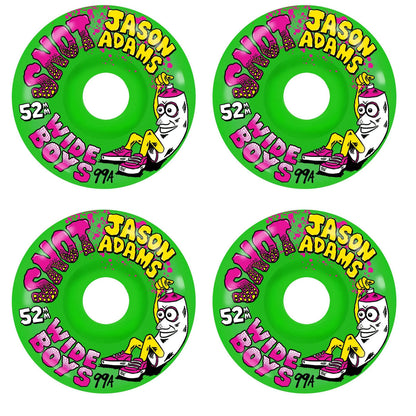 Snot Wheels Jason Adams Wide Boys NEON GREEN 52mm 99a