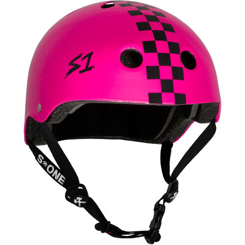 S-One Helmet Lifer Pink Gloss/Black Checkers ( Arisa Trew )