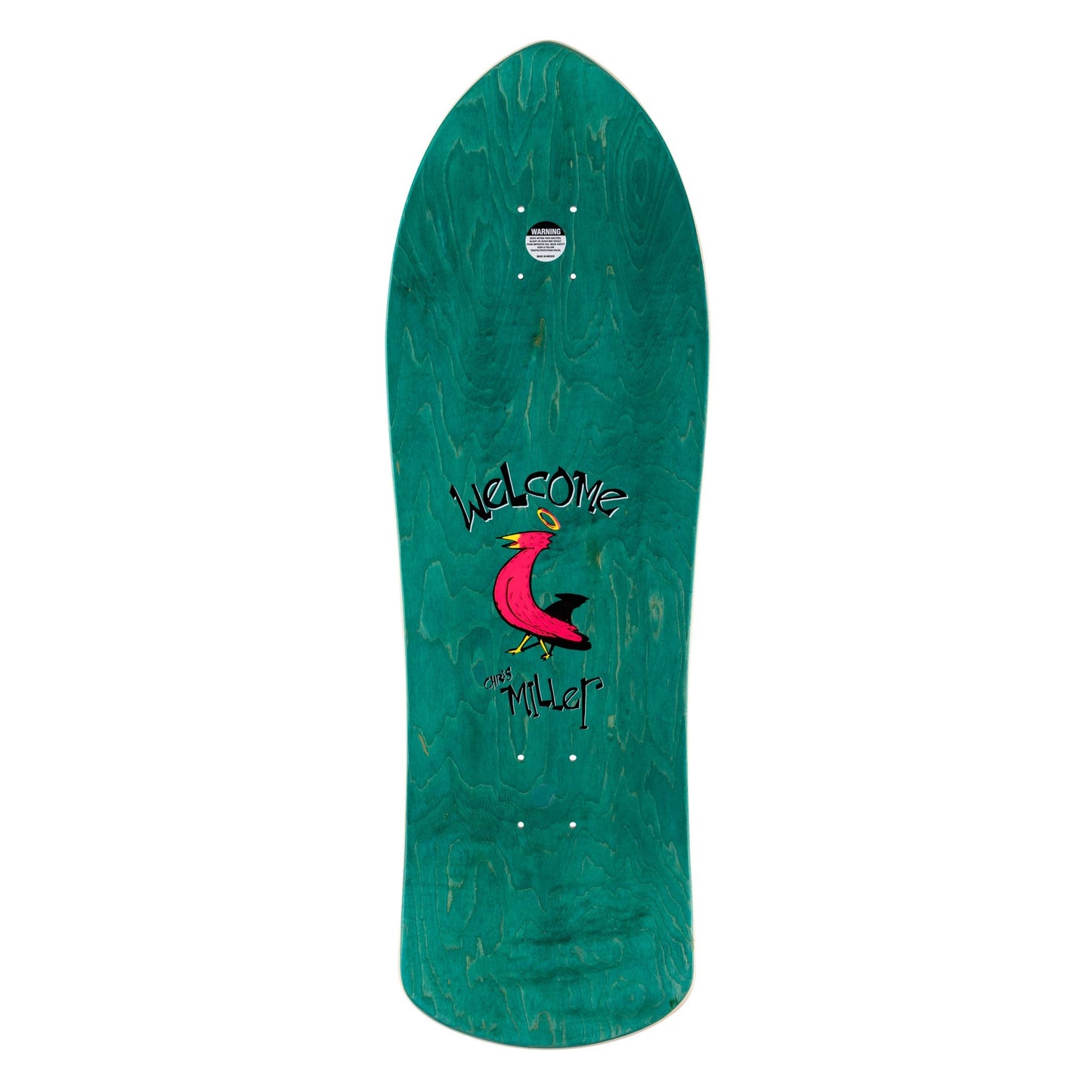 Welcome Skateboard Deck Chris Miller Beast Metallic Silver 10" (On Crossbone)